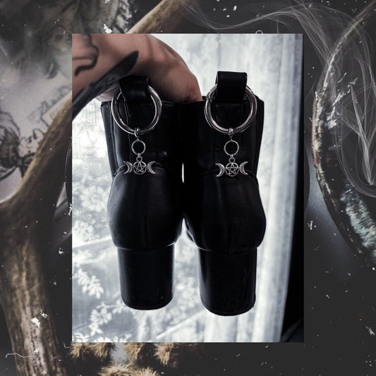 Triple Moon Goddess Boot Charms